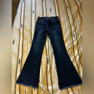 Flying Monkey Mid-Rise Flare Stretch Jeans Y3724 Vail Blue Size 28